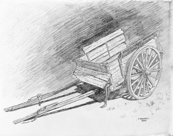 ox cart illustration