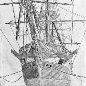 tall ship illustration by Chris Soentpiet